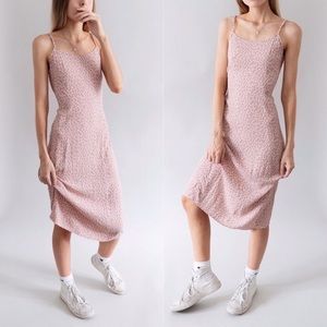 Brandy Melville pink floral self tie dress
